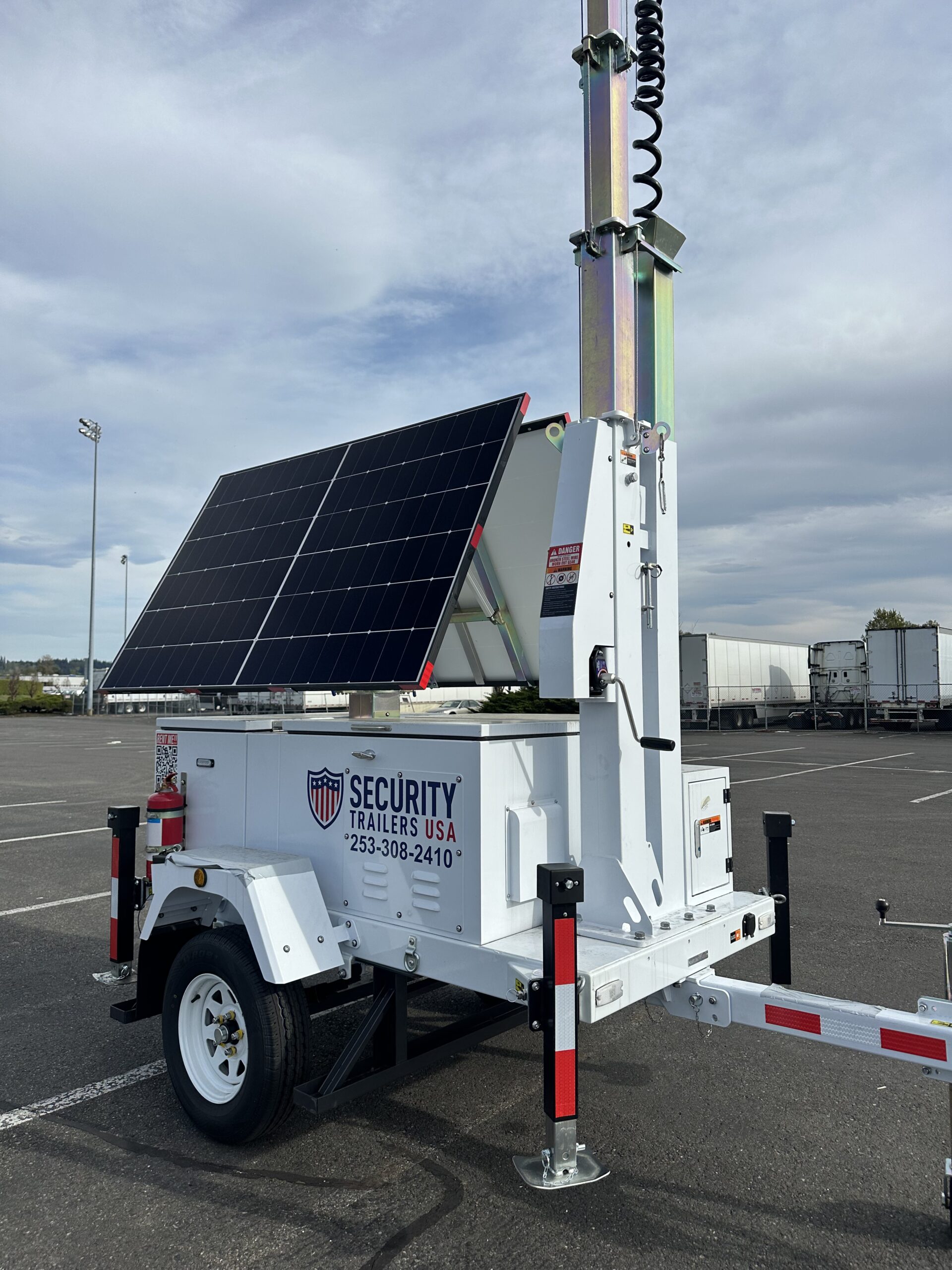 Security camera trailer rental unit available from Security Trailers USA